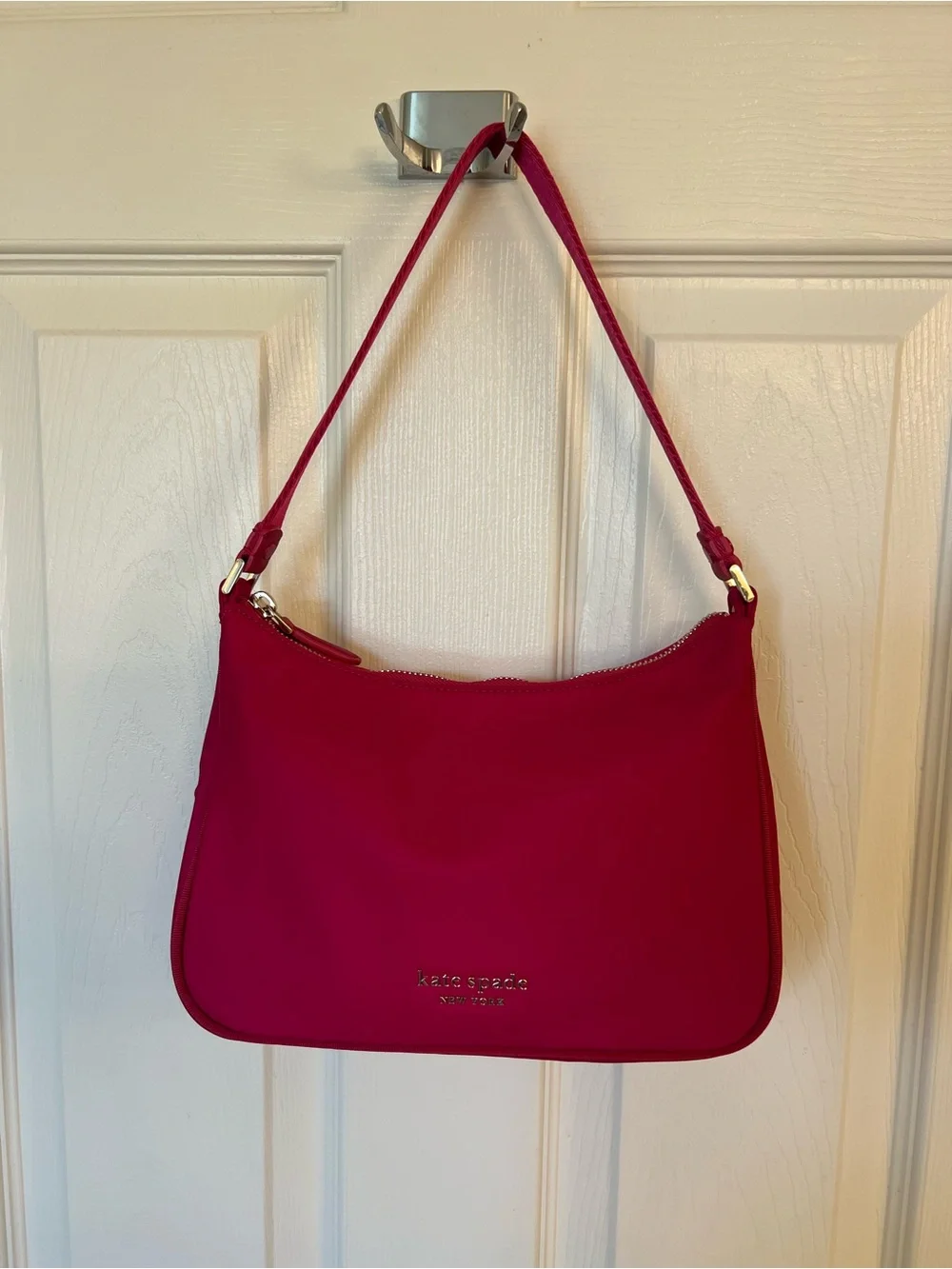 kate spade Raspberry Pink Shoulder Bag with Gold Hardware